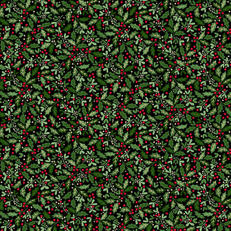 2572-X Cosy Christmas Holly Black
