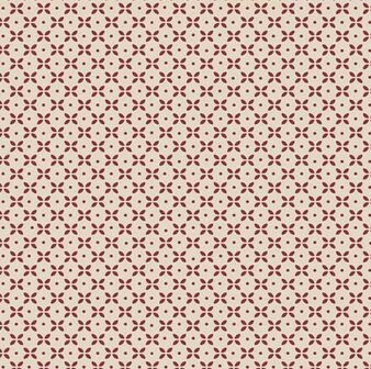 4512-660 Nellies shirtings ecru met rood kruisje