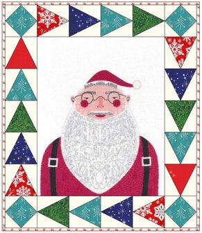 2 Miniquilts en 8 Onderzetters Merrymaking KERSTMAN EN SNEEUWPOP