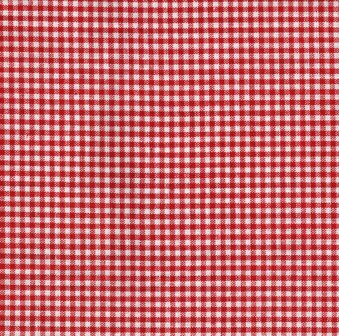 97496-01 Tissu de Marie klein ruitje geweven rood
