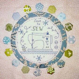 8Fat8 Turquoise Blue Quilters Flower Garden 