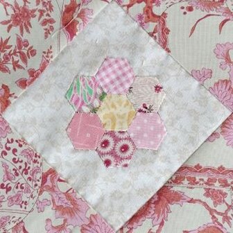 8Fat8 Pink Red Quilters Flower Garden 