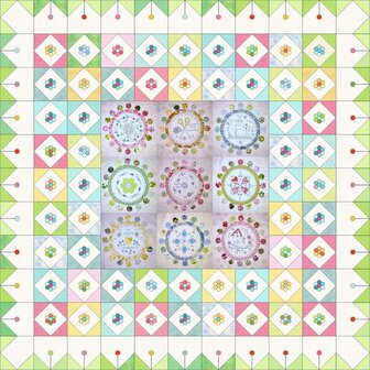 Gesamtpaket A Quilter Flower Garden Quilt