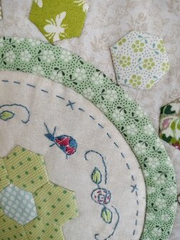 Ondergrond stoffenpakket  A Quilter Flower Garden Quilt