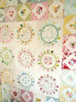 Hintergrund-Stoff-Kit A Quilter Flower Garden Quilt