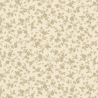 4555-109 108 inch Quiltback offwhite with little brown roses