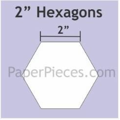 HEX200 2 inch Hexagon Papierschablonen