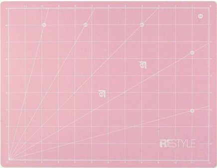 ReStyle Snijmat A2 zelfhelend 45x60cmx1.6mm dubbelzijdig cm / inch roze
