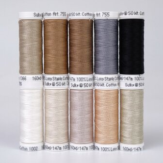 Sulky Gutermann nr.50 patchwork en applicatie garenset Neutrals and Nutshells 