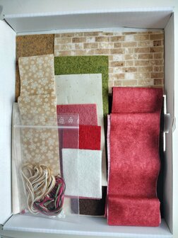 Quiltpakket Cozy cottages huisje miniquilt FEB