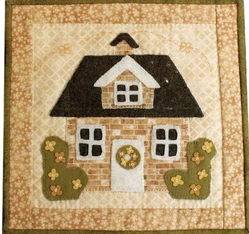 Quiltpakket Cozy cottages huisje miniquilt MAART