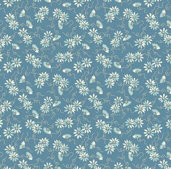 1616B Sewing Bird Flower Blue 