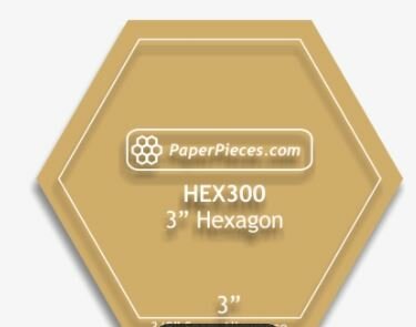 Hex300 Acrylic template 3 inch