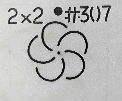 Quilt sjabloon 307 Small Flower 