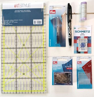 Basisset quilt tools voor machinaal patchwork 