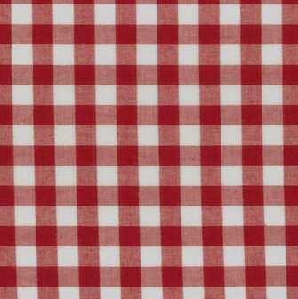 2750-410 Nordso rood met beige en ecru ruitje 166 cm breed