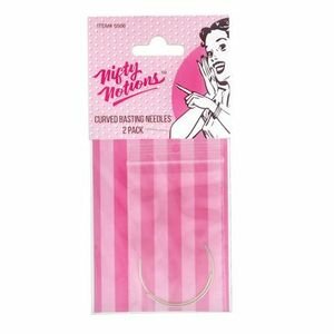 Curved basting needles