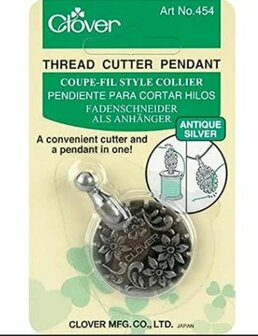 Clover thread cutter hanger antiek zilver 