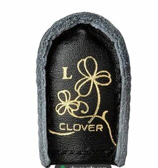 6040 Clover leren vingerhoed zwart Large