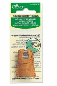616 Clover leren vingerhoed double sided