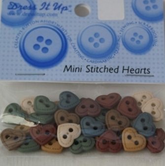 Mini Stitched Hearts