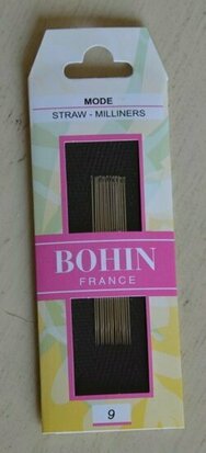 Milliners straw needles/ appliceer naalden nr.9 Bohin