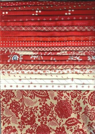 Quiltpakket A Love & Hope Sampler Quilt Rood/cremewit