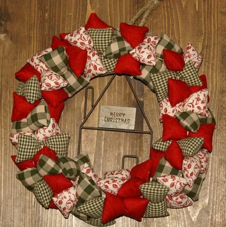 Christmas bow wreath classic red-green