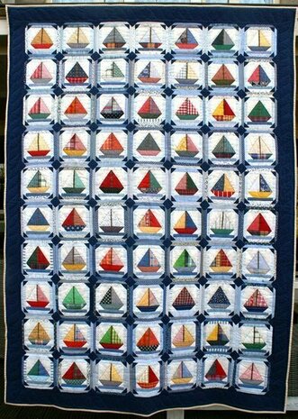 Segelboot-Quilt-Muster