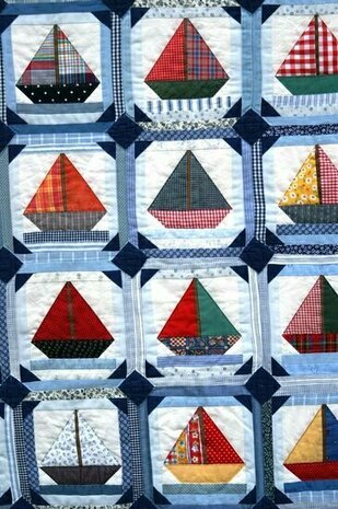 Segelboot-Quilt-Muster