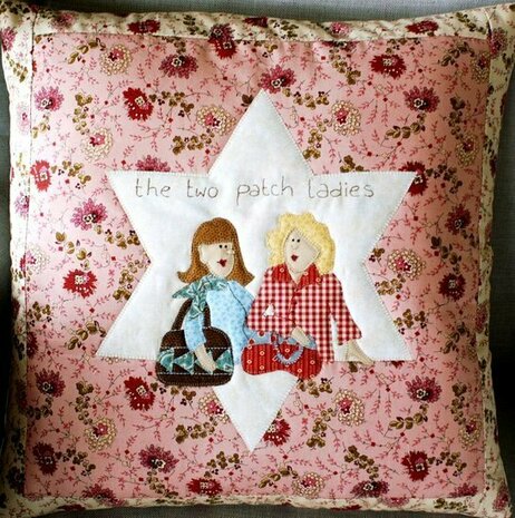 Pattern Cushion Cover Two Patch Ladies