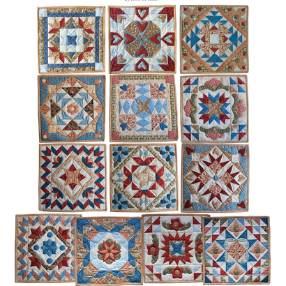 AYTOT Anke's Year Total package 13 miniquilts or 1 big quilt