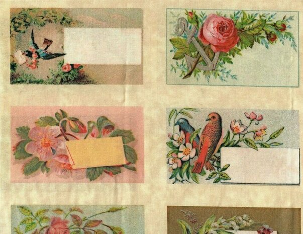 7352-12D Flea Market Mix Quilt labels