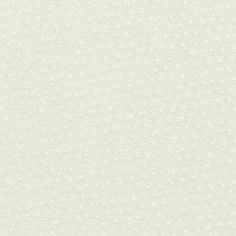 313-017 muslin prints ECRU met print mini bloempje
