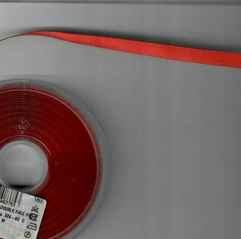 8mm wide red satin ribbon