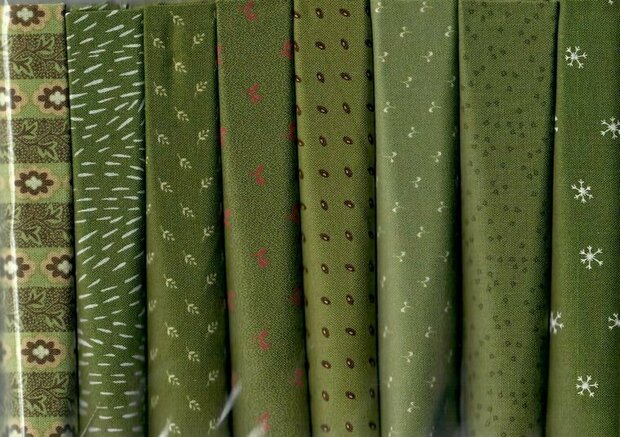 Quiltpakket D Love & Hope Sampler Quilt Groen/cremewit