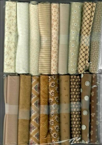 Fabric package F Love & Hope Sampler beige / black