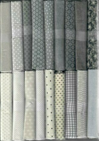 Quiltpakket G Love & Hope Sampler zilvergrijstinten /zwart