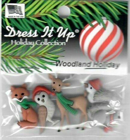 DIU-9500 Woodland Holiday buttons