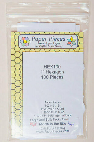 HEX100 Hexagon 1 inch paper templates