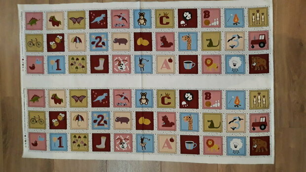 Memory spel van stof  66 kleine kaartjes 