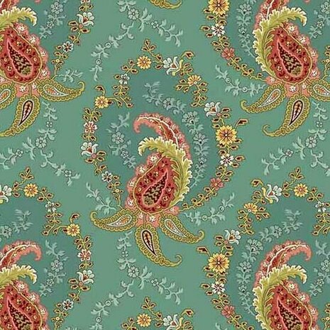 522-T Primrose Paisley Teal