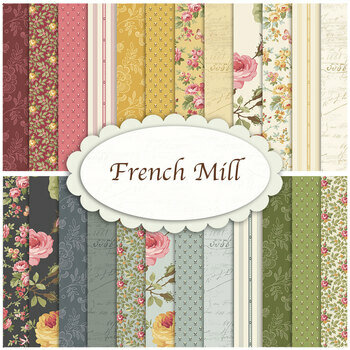 737-L French Mill wallpaper rose white