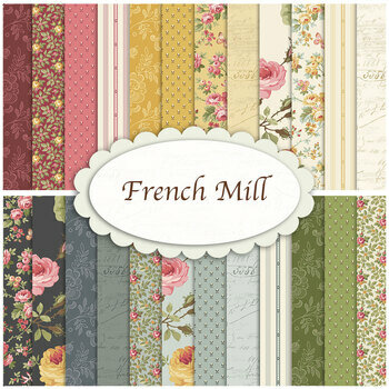 740-G French Mill Foulard green