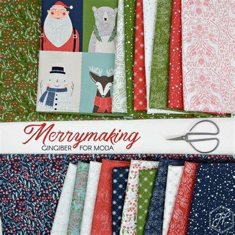 2 Miniquilts en 8 Onderzetters Merrymaking KERSTMAN EN SNEEUWPOP