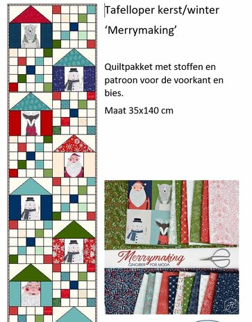 Tafel loper Kerst/Winter Merrymaking