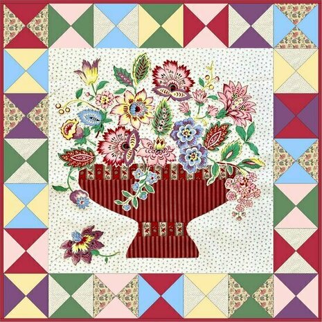 Quilt Broderie Perse Vaas