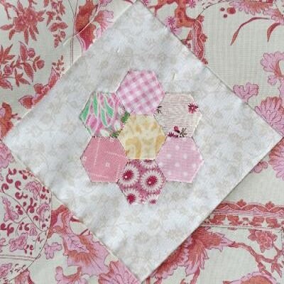 8Fat8 Rosa Rot Red Quilters Flower Garden 