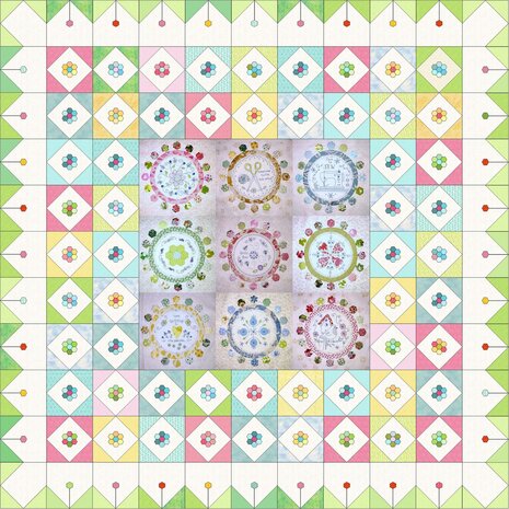 Total Package A Quilter Flower Garden Quilt