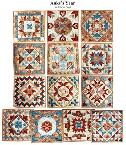 AYTOT Anke's Year Total package 13 miniquilts or 1 big quilt